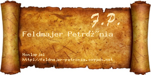 Feldmajer Petrónia névjegykártya